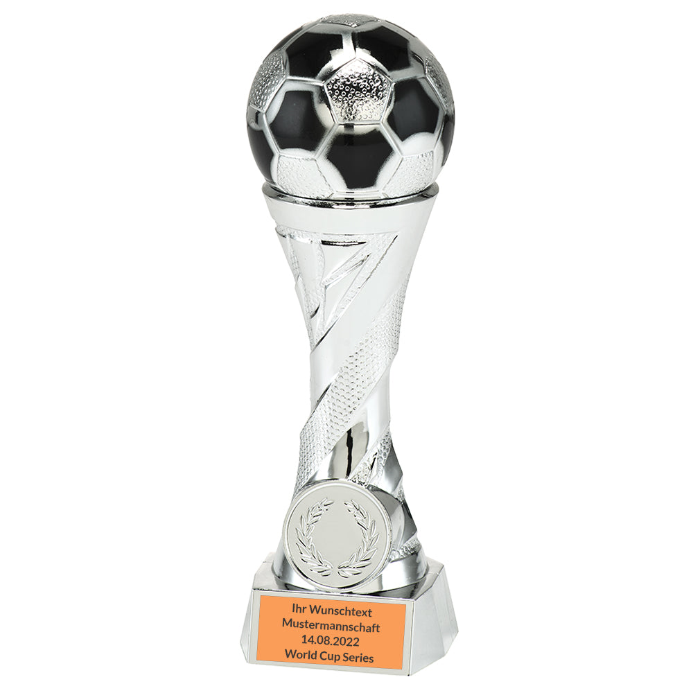 Larius Pokal Ehrenpreis Fußball in Gold und Silber