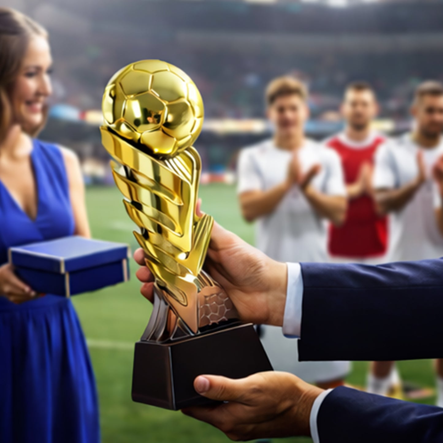 Larius Fußball Pokal S3 - (21,5 cm, 635 g) - Siegerpokal für Turniere