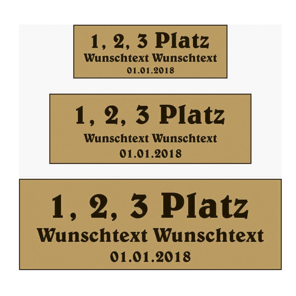 Schild 60x25mm –  (Gold, Silber, Weiß)