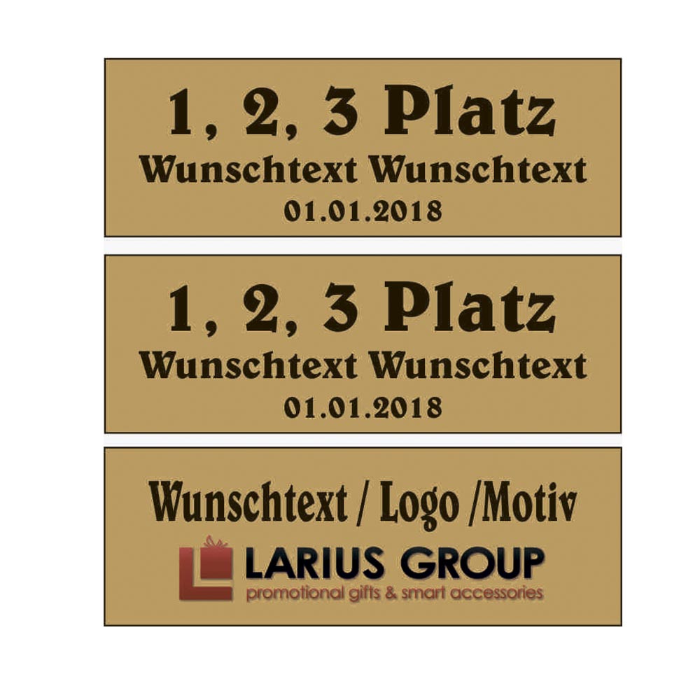Schild 60x25mm –  (Gold, Silber, Weiß)