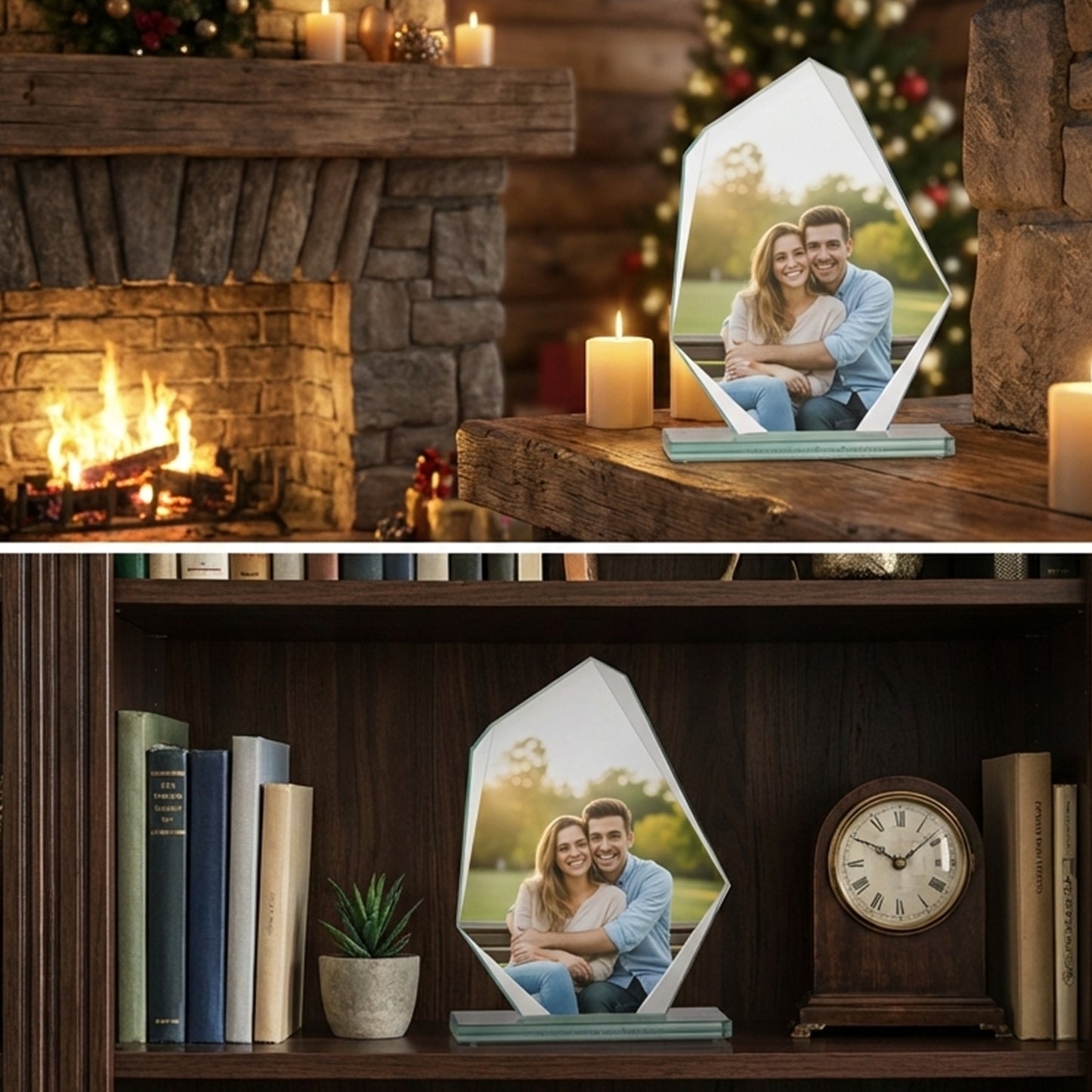Larius Glas Trophäe mit Foto & Gravur – 210×150mm Personalisierte Auszeichnung inkl. Geschenkbox