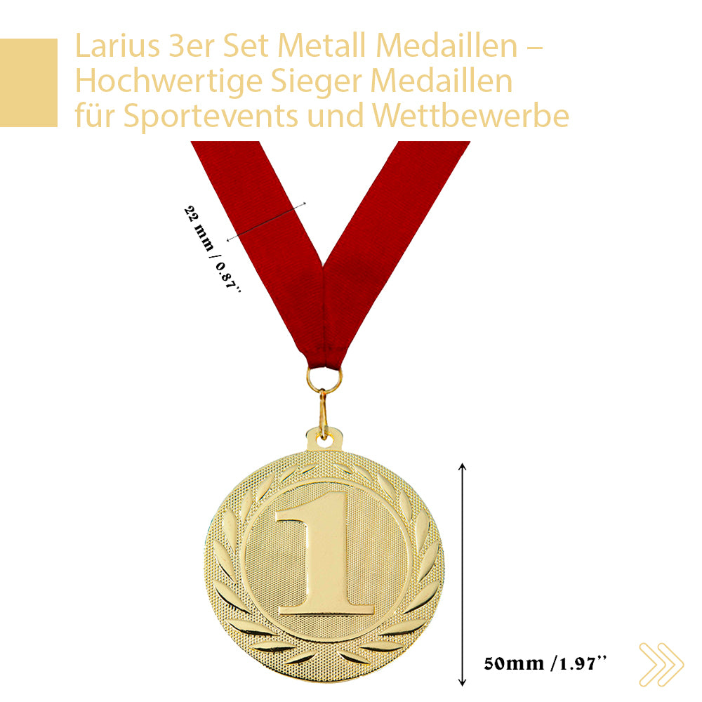 Larius Gewinner Medaillen 3er-Set - T3