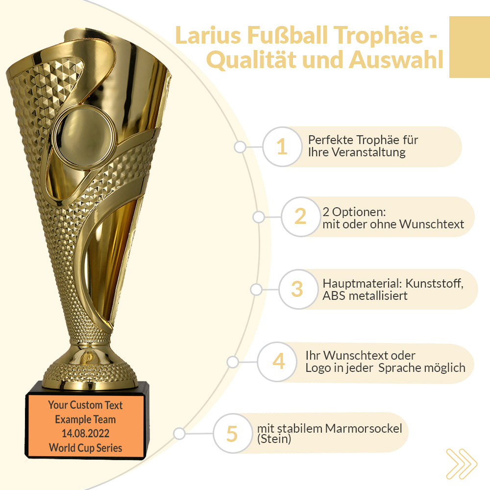 Larius Fussball Champions-Pokal (165 mm; 265g) für jeden Anlass