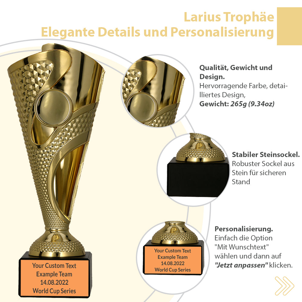 Larius Fussball Champions-Pokal (165 mm; 265g) für jeden Anlass