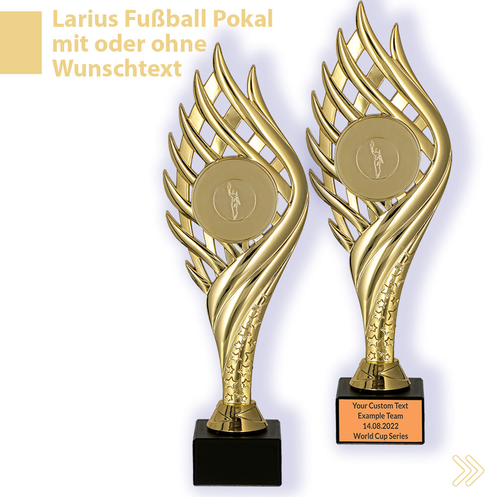 Larius Pokal M4 - (27 cm, 263g) – Personalisierbare Trophäe mit Steinsockel