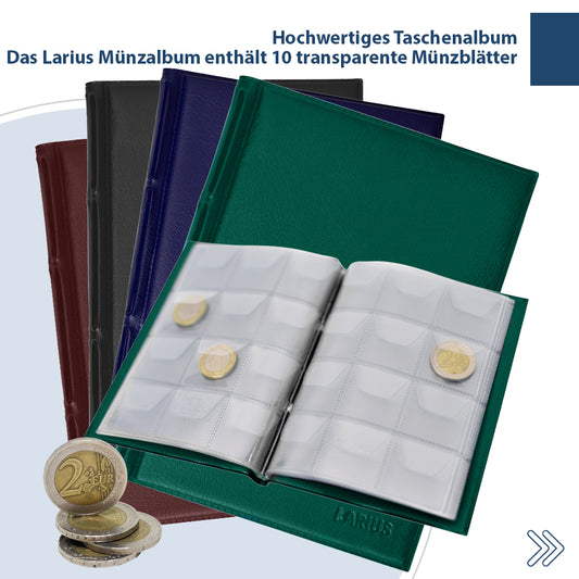 Larius Münzalbum für 120 Stück 2 Euro Münzen