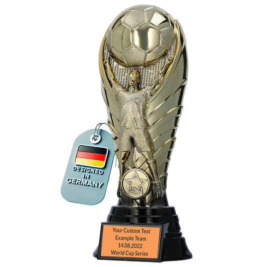 Larius Premium Fußball Pokal 25 cm (Gewicht 1,2 kg) – Siegerpokal F1