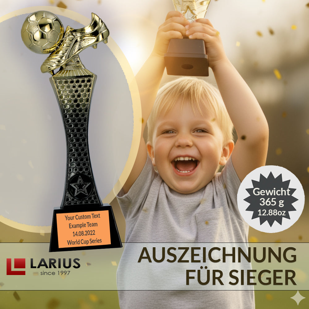 Larius Fußball Siegerpokal (26 cm, 365 g) – Goldene Trophäe F4