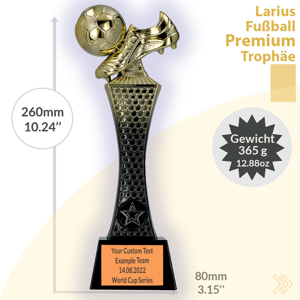 Larius Fußball Siegerpokal (26 cm, 365 g) – Goldene Trophäe F4