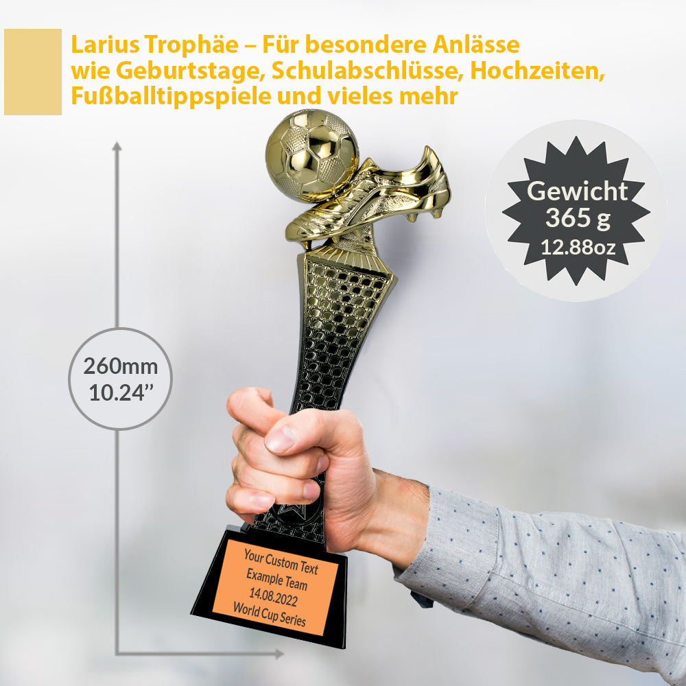 Larius Fußball Siegerpokal (26 cm, 365 g) – Goldene Trophäe F4
