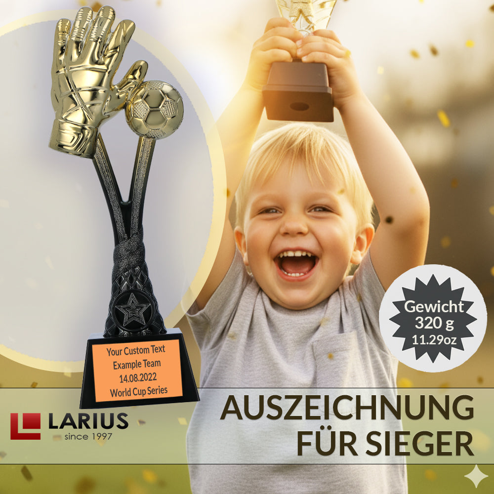 Larius Fußball Siegerpokal (26 cm, 320 g) – Goldene Trophäe F2