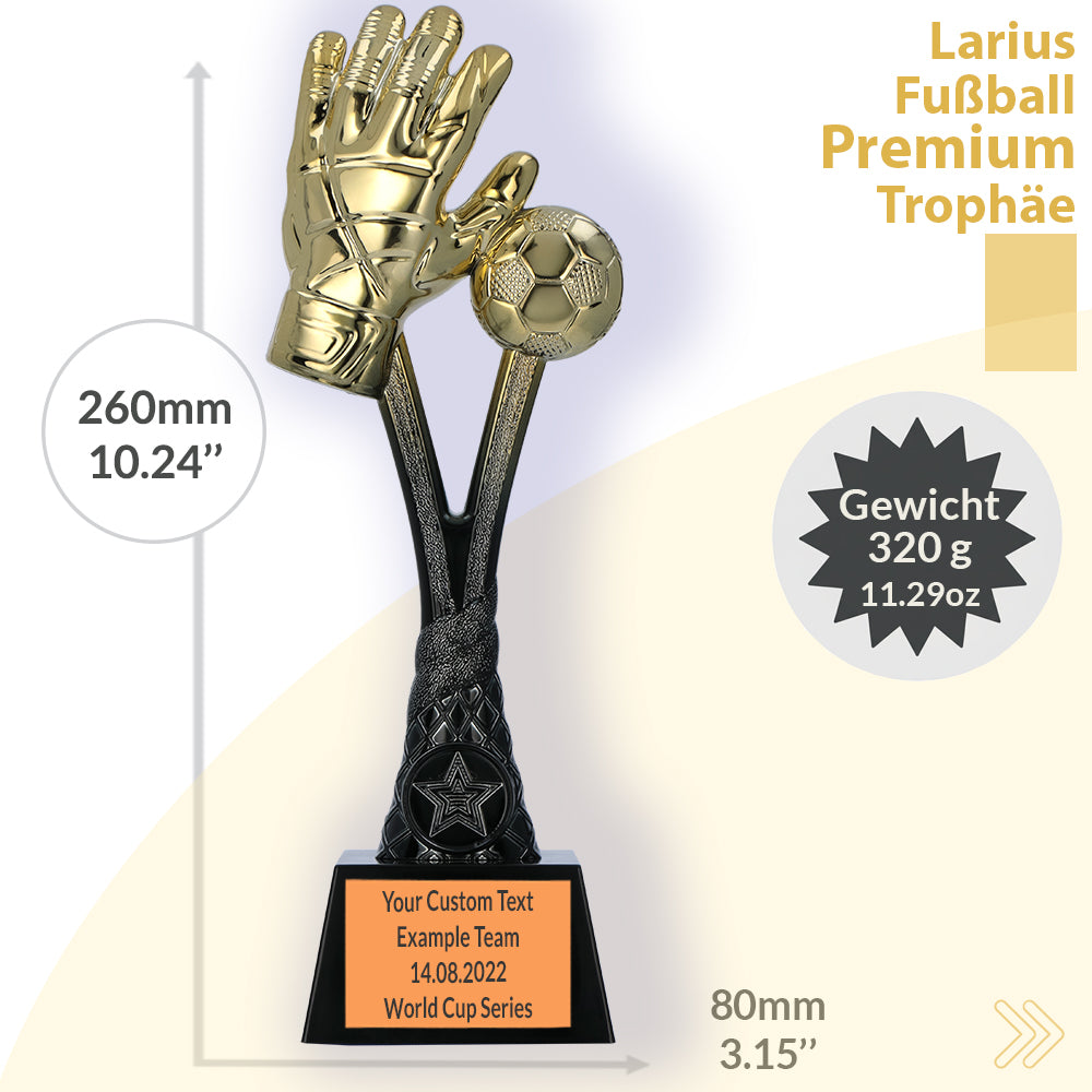 Larius Fußball Siegerpokal (26 cm, 320 g) – Goldene Trophäe F2