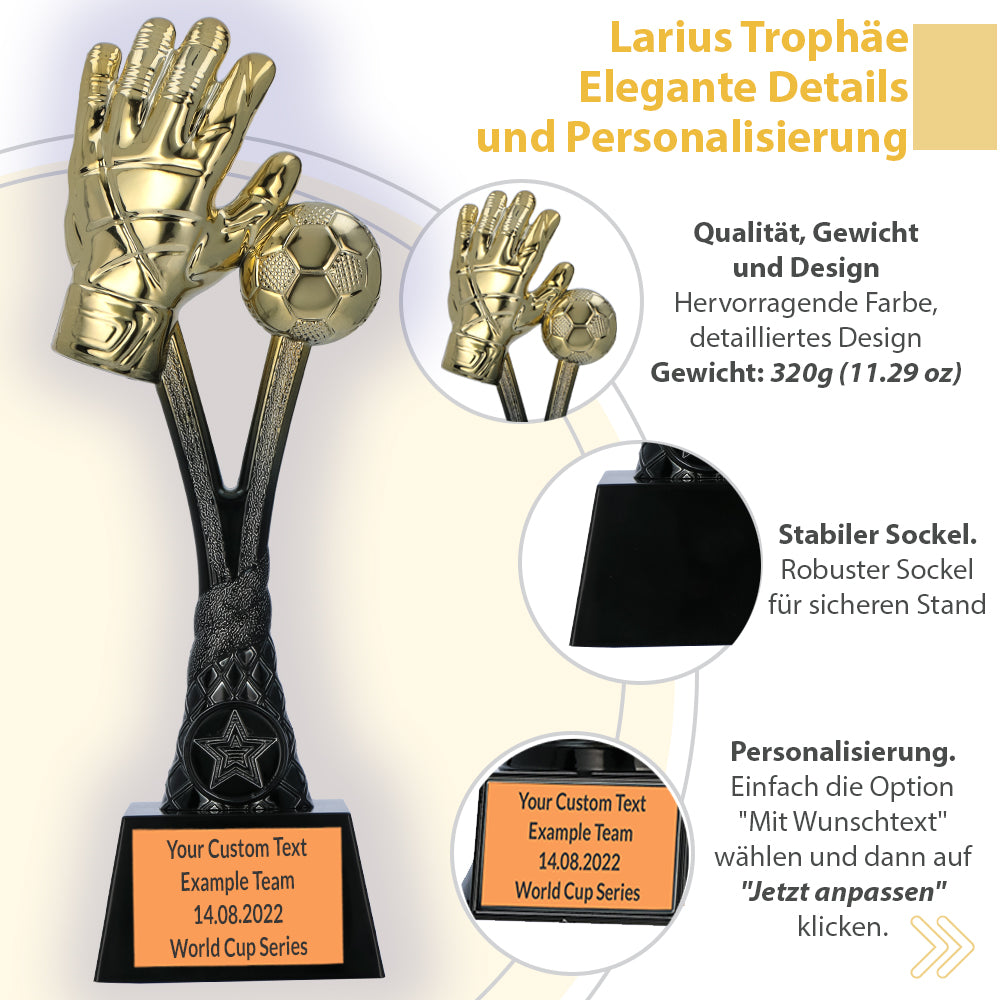 Larius Fußball Siegerpokal (26 cm, 320 g) – Goldene Trophäe F2