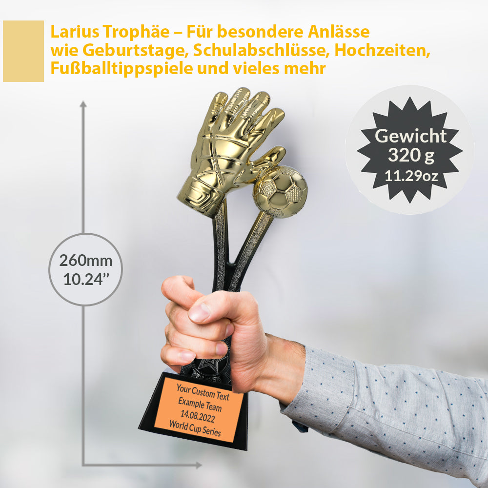 Larius Fußball Siegerpokal (26 cm, 320 g) – Goldene Trophäe F2