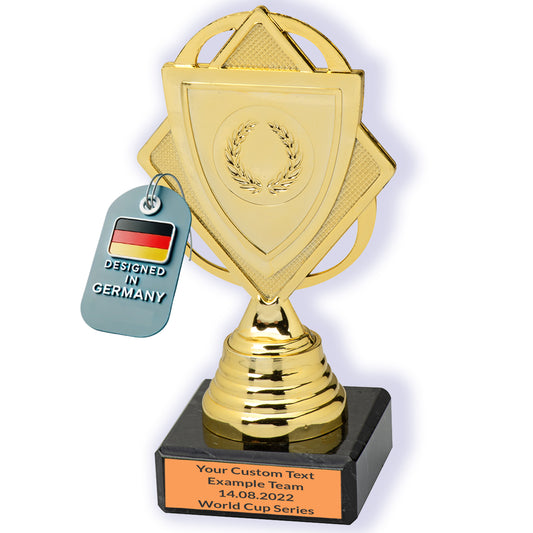 Larius Pokal B2 - (14cm, 176g) – universelle Trophäe mit Marmorsockel