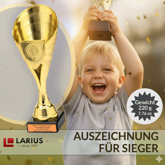 Larius Pokal B1 - (21cm, 220g) – universelle Trophäe mit Marmorsockel