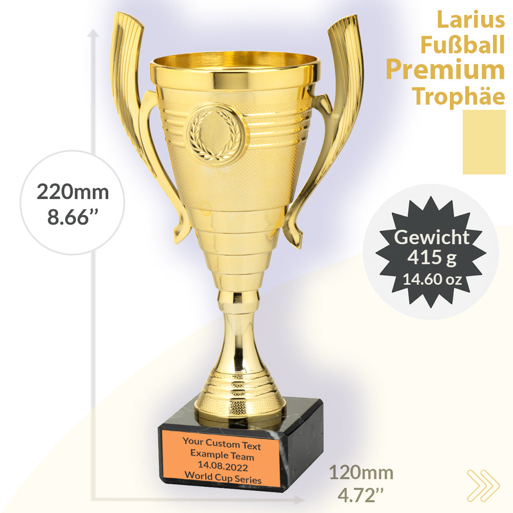 Larius Pokal B3 - (22cm, 415g) – universelle Trophäe mit Marmorsockel