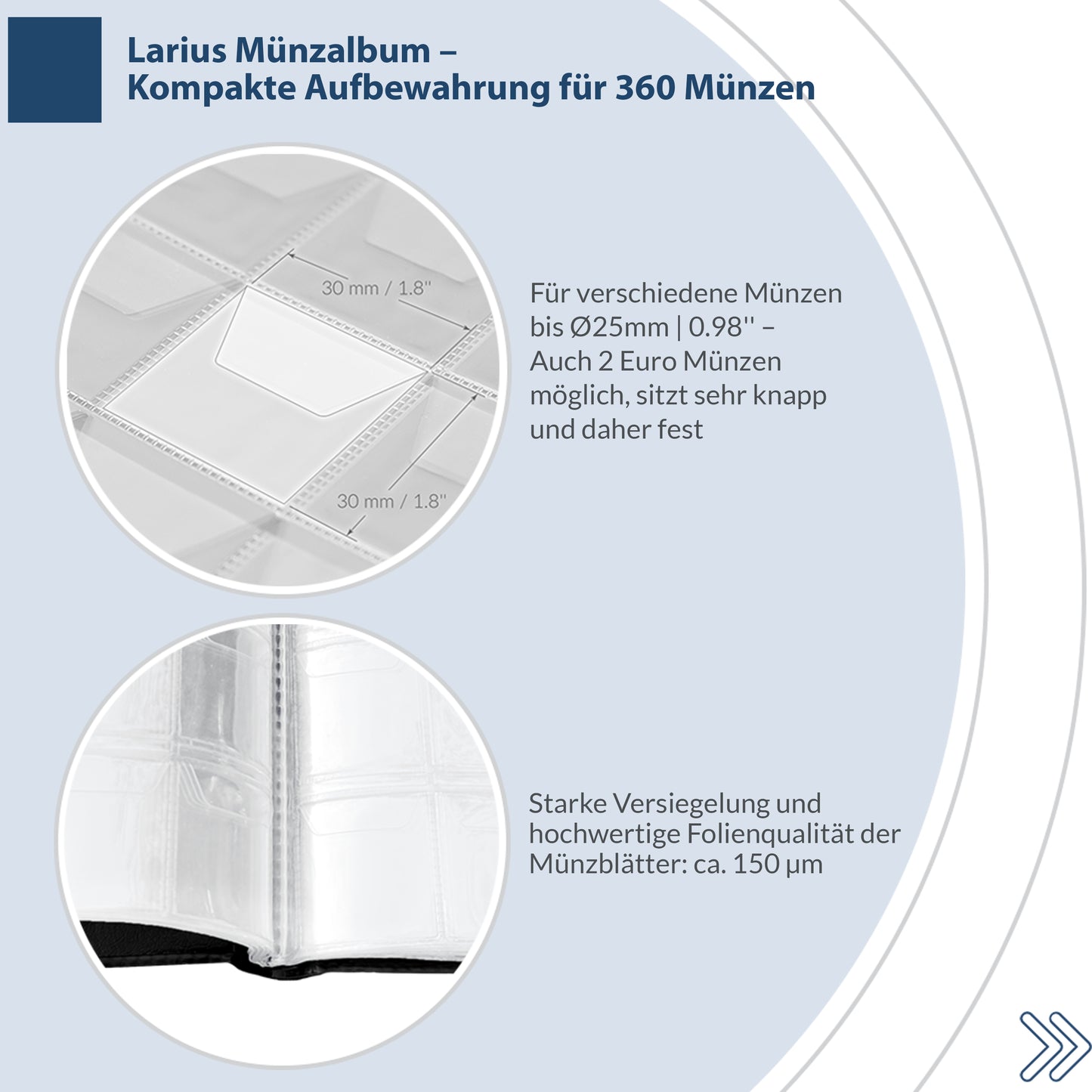 Larius Münzalbum für 360 Münzen