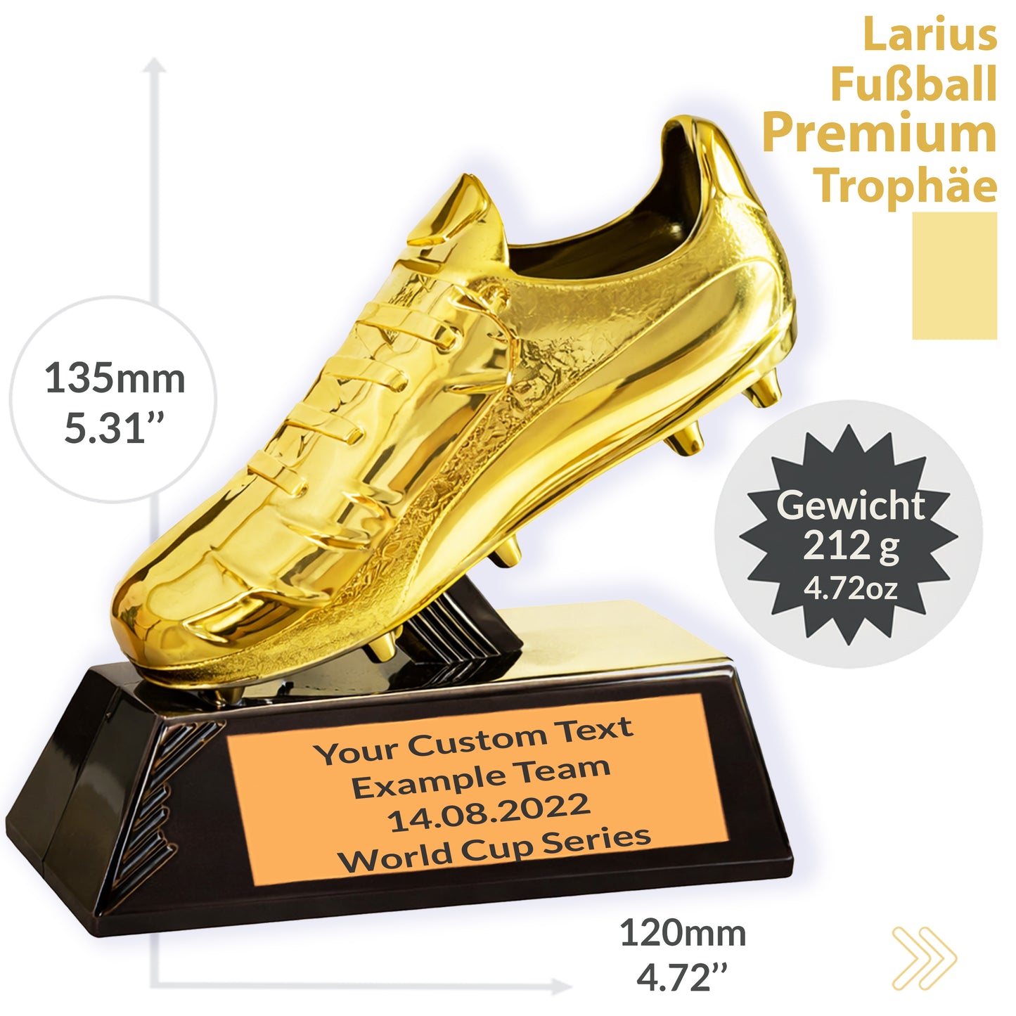 Larius Fußball Pokal S2 - (13,5 cm, 212 g) - MVP & Torschützenkönig