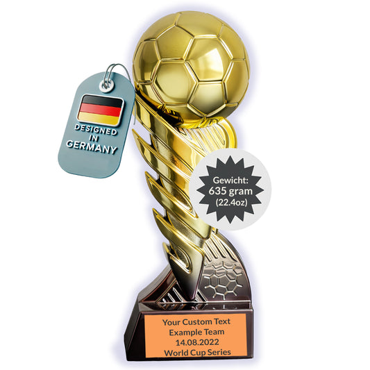 Larius Fußball Pokal S3 - (21,5 cm, 635 g) - Siegerpokal für Turniere