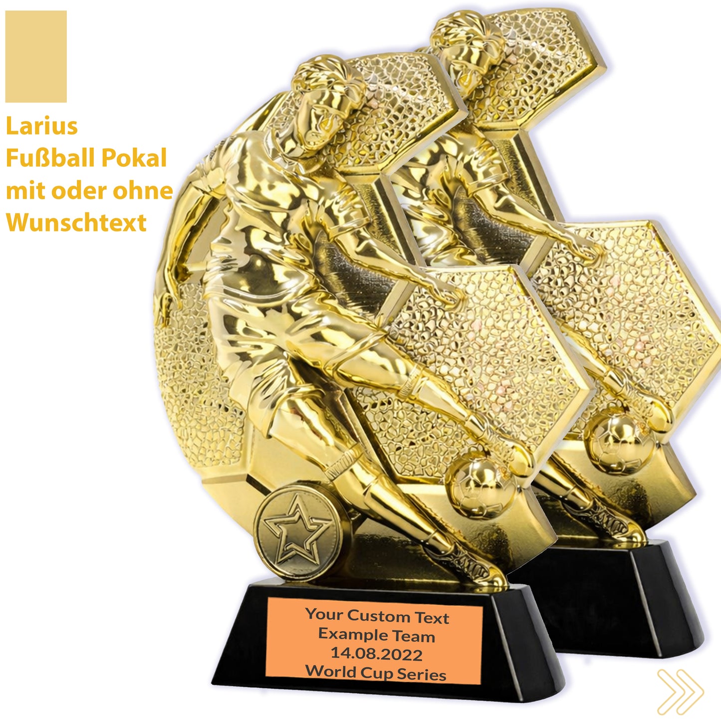 Larius Fußballpokal (14,5 cm, 290g)  – Turnier, MVP, Auszeichnung - F5