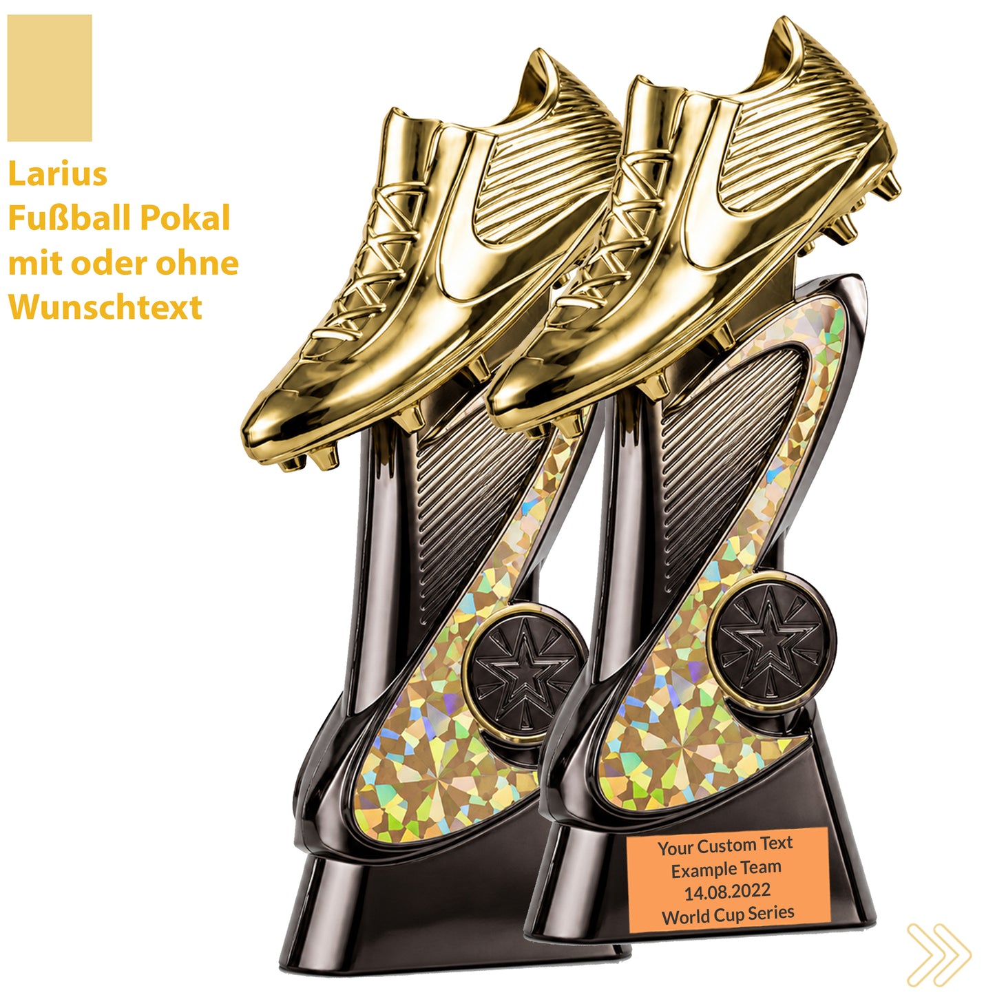 Larius Pokal (15.5 cm, 210 g) – Auszeichnung für Torschützenkönig & Turniersieger – F8