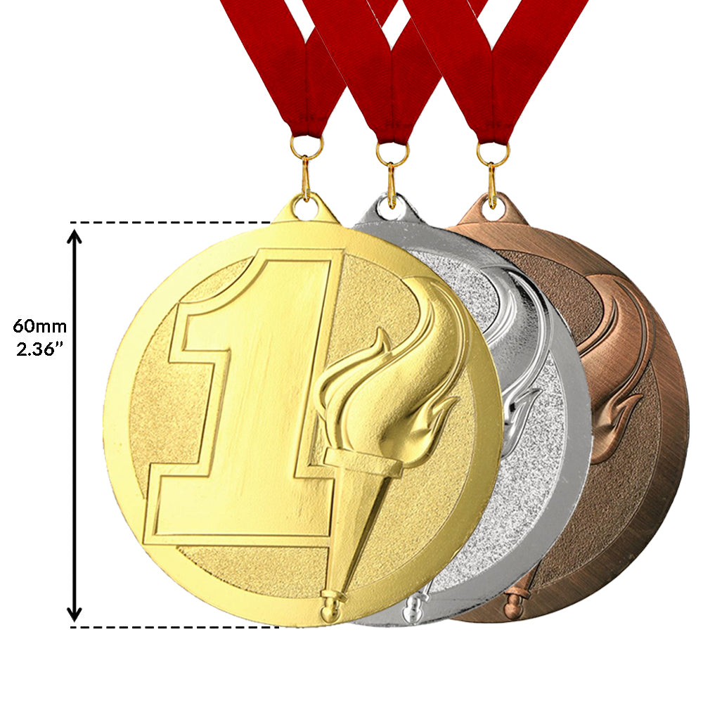 Larius 3 Stücke Premium Metall Gewinner Award Medaillen