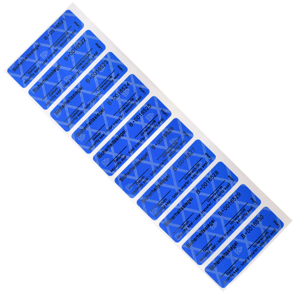 Larius Sicherheitsetiketten - Security Seals 60x25mm - Deutsche Version