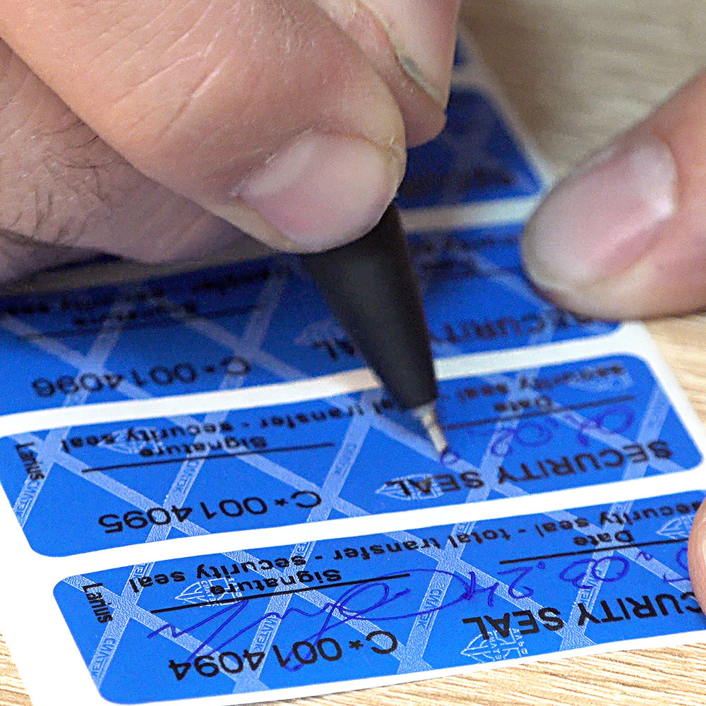 Larius Sicherheitsetiketten - Security Seals 60x20mm - Englische Version