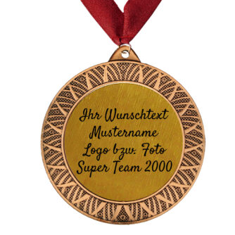 Larius Medaille aus Metall mit Wunschtext