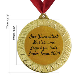 Larius Medaille aus Metall mit Wunschtext